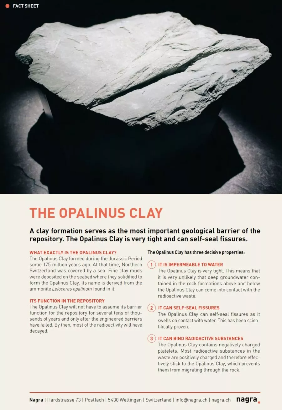 Nagra factsheet opalinus clay